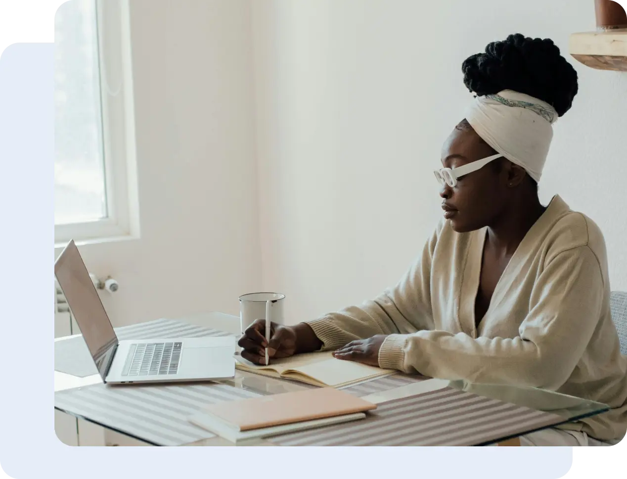 woman using laptop