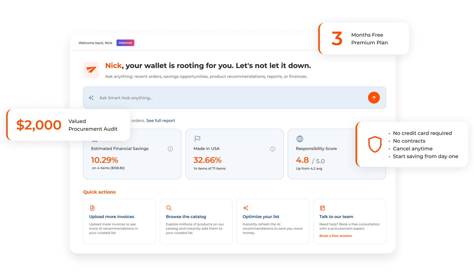 Send 123 Smart Hub dashboard